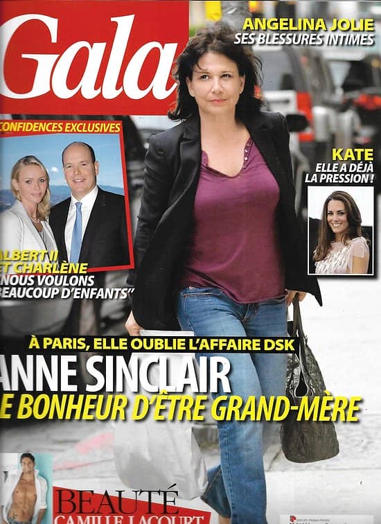 GALA n°940 15/06/2011  Anne Sinclair/ Kate Middleton/ Camille Lacourt/ Charlène de Monaco/ Angelina Jolie