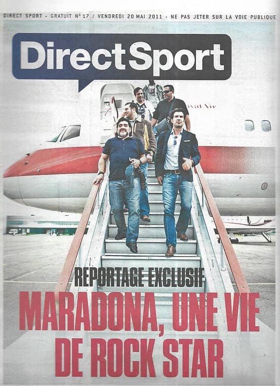DIRECT SPORT n°17 20/05/2011 Diego Maradona/ Gignac/ Djokovic & Nadal/ Gasquet/ Usain Bolt/ Jean Reno/ Ryder Cup