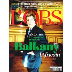 L'OBS n°2610 13/11/2014  Le magot de Balkany l'Africain/ Stromae/ Légion étrangère/ Jeff Koons/ Tony Blair