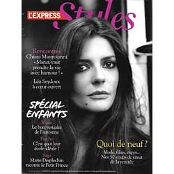 L'EXPRESS STYLES n°3139 03/09/2011  Chiara Mastroianni/ David Lynch/ Léa Seydoux