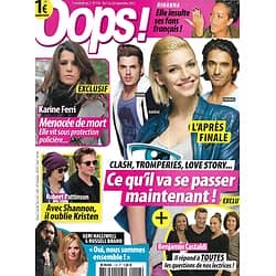 OOPS! n°118 07/09/2012  Secret Story/ Castaldi/ Robert Pattinson/ Karine Ferri/ Rihanna/ Geri Halliwell