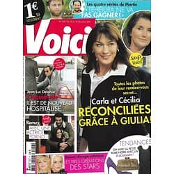 VOICI n°1257 10/12/2011  Carla Bruni/ Jean-Luc Delarue/ Ramzy/ "Koh-Lanta"/ Dossier chirurgie esthétique