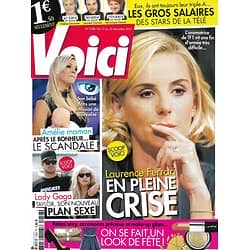 VOICI n°1258 17/12/2011  Laurence Ferrari/ Lady Gaga/ Amélie/ Gros salaires des stars de télé/ Miss France