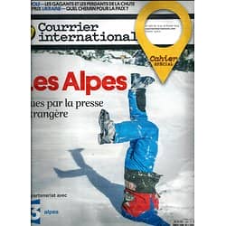 COURRIER INTERNATIONAL n°1267 12/02/2015  Les Alpes vues par la presse étrangère/ Pétrole/ Ukraine/ John Updike