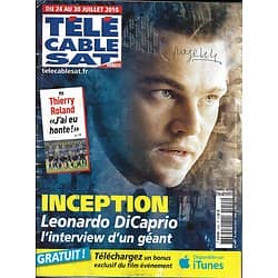 Télé Cable Sat n°1055 24/07/2012   Leonardo Dicaprio/ Thierry Roland/ Spielberg