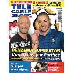 Télé Cable Sat n°1153 09/06/2012    Benzema par Barthez/ Blanche-Neige/ Hallyday