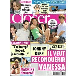 CLOSER n°372 27/07/2012  Johnny Depp & Vanessa Paradis/ Kristen Stewart & Robert Pattinson/ Ségolène Royal