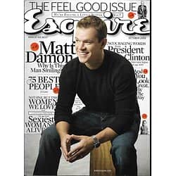ESQUIRE vol.152 n°4 octobre 2009  Matt Damon/ Gwyneth Paltrow/ Joseph Fiennes/ Bill Clinton