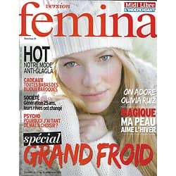 VERSION FEMINA n°558 10/12/2012  Spécial Grand Froid mode, beauté, cuisine/ Olivia Ruiz