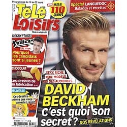 TELE LOISIRS n°1411 16/03/2013  David Beckham, révélations/ "The Voice"/ Ben Affleck/ Spécial Languedoc/ "Dr House"