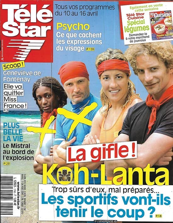 TELE STAR n°1749 10/04/2010  TELE STAR n°1749 10/04/2010  "Koh-Lanta"/ Fabienne Carat/ Catherine Deneuve/ David Beckham/ Robert Pattinson