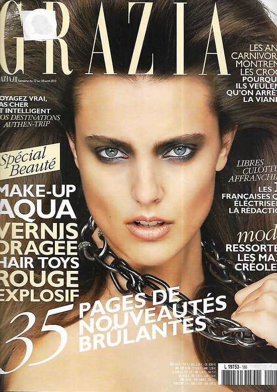 GRAZIA n°186 12/04/2013  Spécial beauté/ Olivia Pires/ Trips authentiques/ Femmes au top