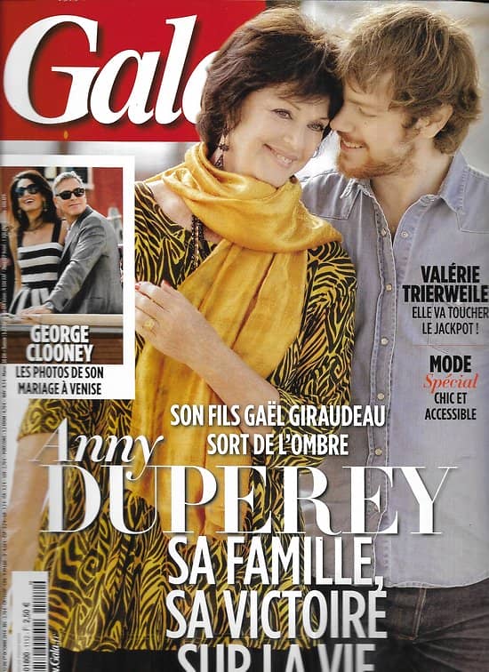 GALA n°1112 01/10/2014  Anny Duperey & Gaël Giraudeau/ George Clooney/ Georgia May Jagger/ Jim Morrison/ Ilona Smet