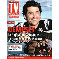 TV MAGAZINE n°21329 03/03/2013  Patrick Dempsey/ Les Leeb/ Frédéric Taddei/ Merah