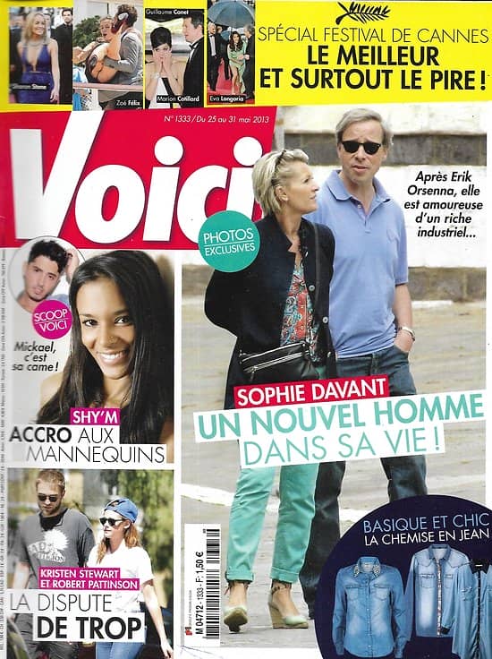 VOICI n°1333 25/05/2013  Sophie Davant/ Shy'm/ Robert Pattinson/ Spécial Festival de Cannes/ David Beckham/Russell Crowe