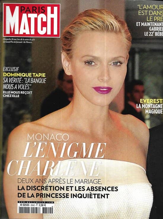 PARIS MATCH n°3342 06/06/2013  Charlène de Monaco/ Everest/ Obama/ Elizabeth II/ Marek Halter/ Dominique Tapie