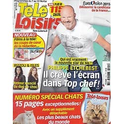 TELE LOISIRS n°1510 07/02/2015  Philippe Etchebest/ Spécial chats/ Stars & félins/ "Rizzoli & Isles"/ "Homeland"