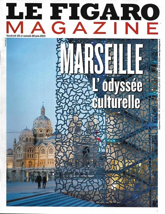 LE FIGARO MAGAZINE n°21430 28/06/2013  Marseille: l'odyssée culturelle Sarkozy: la cible/ Bernard Tapie/ Rome par Lagerfeld/ BHL/ Zadar, en Croatie
