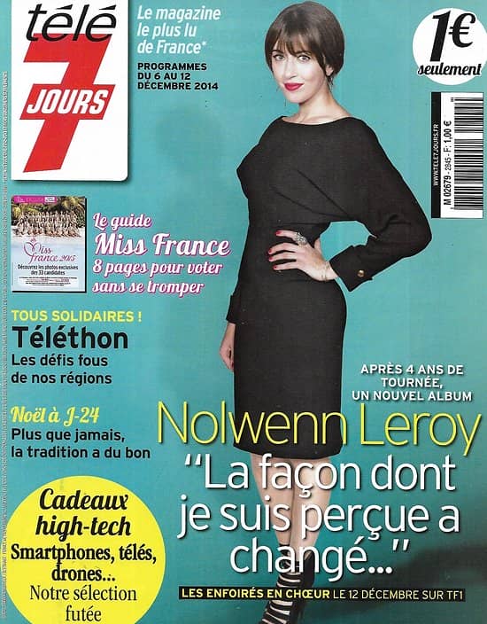 TELE 7 JOURS n°2845 06/12/2014  Nolwenn Leroy/ Miss France/ Lorie/ Laëtitia Milot/ Bérénice Bejo