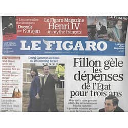 LE FIGARO N°20454 7 MAI 2010  FILLON&AUSTERITE/ CRISE EURO/ D.CAMERON/ "ARNACOEUR"