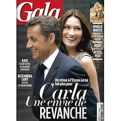 GALA n°1110 17/09/2014  Sarkozy & Carla Bruni/ Ophélie Winter/ Alexandra Lamy/ Kate Middleton/ Deauville