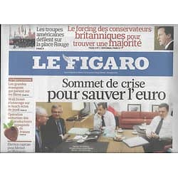 LE FIGARO N°20455 8 MAI 2010  SAUVER L'EURO/ OPERA/ GUAINO/ CAMERON/ LEGISLATIVES GRANDE-BRETAGNE