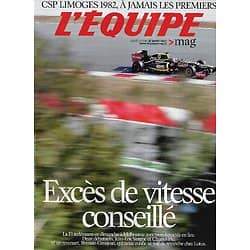 L'EQUIPE MAGAZINE n°1548 17/03/2012  F1: Romain Grosjean/ CSP Limoges/ Collin/ Danse avec les requins