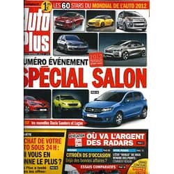 AUTO PLUS n°1254 17/09/2012 Spécial Salon Mondial Automobile/ Citroën DS/ Radars