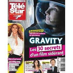 TELE STAR n°1937 16/11/2013  Les secrets du film "Gravity" avec Sandra Bullock/ Révélations: Céline Dion/ John F. Kennedy/ Ingrid Chauvin