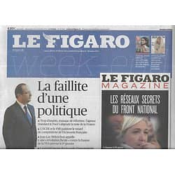 LE FIGARO n°21544 09/11/2013  Hollande: la faillite d'une politique/ DSK/ XV de France