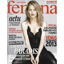 VERSION FEMINA n°606 11/11/2013  Vanessa Paradis/ Lingerie/ Prague/ Transat Vabre/ Recettes fruits