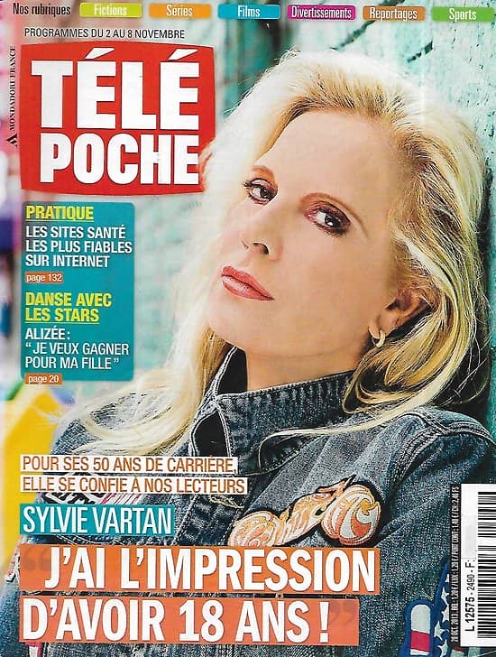 TELE POCHE n°2490 02/11/2013  Sylvie Vartan se confie/ Alizée "DALS"/ Gabin & Belmondo/ Chantal Goya