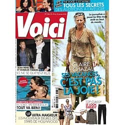 VOICI n°1366 10/01/2014  Claire Chazal/ Sean Penn & Charlize Theron/ Christophe Dechavanne/ The Voice/ Johhny Depp