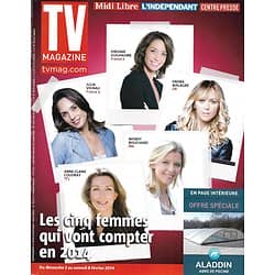 TV MAGAZINE n°21614 02/02/2014  Présentatrices TV: Coudray, Guilhaume, Malagré, Bouchard & Vignali/ J.O./ Prince Albert