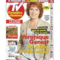 TV GRANDES CHAINES n°256 18/01/2014  Véronique Genest "Julie Lescaut"/ Mélissa Theuriau/ Michael Schumacher