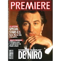 PREMIERE n°181 avril 1992  ROBERT DE NIRO/ STARS US/ LELOUCH/ FORD/ SODERBERGH