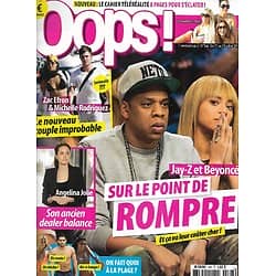 OOPS! n°166 11/07/2014  Beyoncé &Jay-Z/ Angelina Jolie/ Zac Efron & Michelle Rodriguez/ Spécial télé-réalité/ Stars à la plage