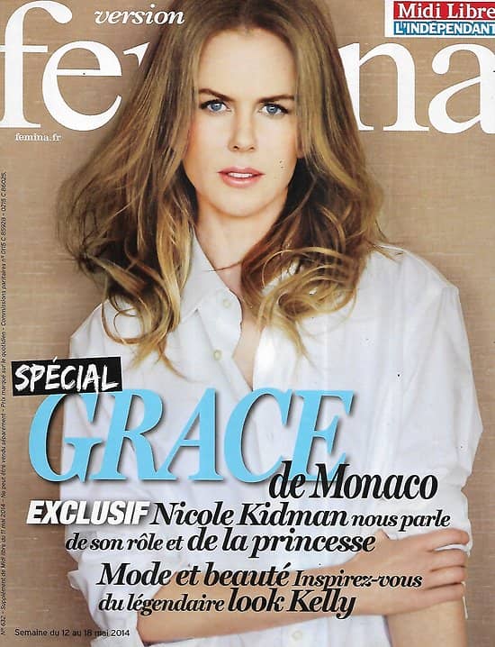 VERSION FEMINA n°632 12/05/2014  Spécial Grace de Monaco/ Nicole Kidman/ Cuisine: Julie Andrieu sur l'île de Sein