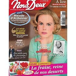 NOUS DEUX n°3489 13/05/2014  Nicole Kidman incarne Grace Kelly/ Cuisine gourmande: la fraise/ Maladie d'Alzheimer