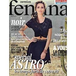 VERSION FEMINA n°639 30/06/2014  Spécial Astro/ Mode: noir & dentelle/ Tal/ La crème des desserts