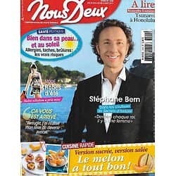 NOUS DEUX n°3500 29/07/2014  Stéphane Bern "Secrets d'Histoire"/ Recettes: le melon/ Soleil & santé/ Sharon Tate