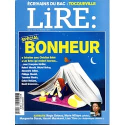LIRE n°412 février 2013  SPECIAL BONHEUR/ TOCQUEVILLE/ BOBIN/ PAROT/ BARNES