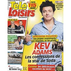 TELE LOISIRS n°1527 06/06/2015  Kev Adams, star de "Soda"/ Florent "L'Amour est dans le pré"/ jean-Pierre Coffe/ Surprenante Bretagne