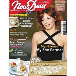 NOUS DEUX n°3571 08/12/2015  Mylène Farmer/ Cuisine de Noël/ Edith Piaf/ Remèdes maison
