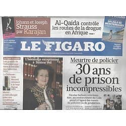 LE FIGARO n°20413 19/03/2010  Simone Veil/ Robert Badinter/ Jean d'Ormesson/ Lièvremont/ Jean Anouilh
