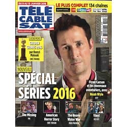 Télé Cable Sat n°1340 09/01/2016  Spécial séries/ Noah Wyle/ Golden Globes/ "La stagiaire"