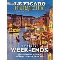 LE FIGARO MAGAZINE n°22135 09/10/2015  Spécial Week-ends/ Fractures françaises à Sciences Po/ Gladiateurs turcs/ Château restauré à Cas