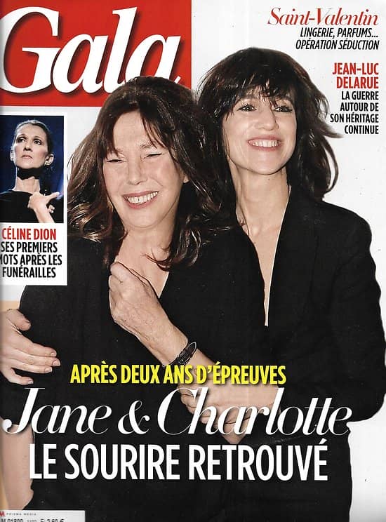 GALA n°1183 10/02/2016  Jane Birkin & Charlotte Gainsbourg/ Céline Dion/ George Clooney/ Spécial Saint-Valentin