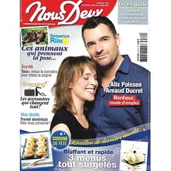 NOUS DEUX n°3574 29/12/2015  Arnaud Ducret & Alix Poisson/ Gloria Lasso/ Menu tout surgelés
