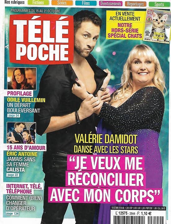 TELE POCHE n°2644 15/10/2016  Valérie Damidot "DALS"/ Rayane Bensetti & Lucie Lucas/ Carole Bouquet/ Eric Antoine/ "Profilage"